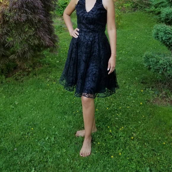 👗NIKI BLACK CHIFFON SEMI DRESS - Picture 6 of 10